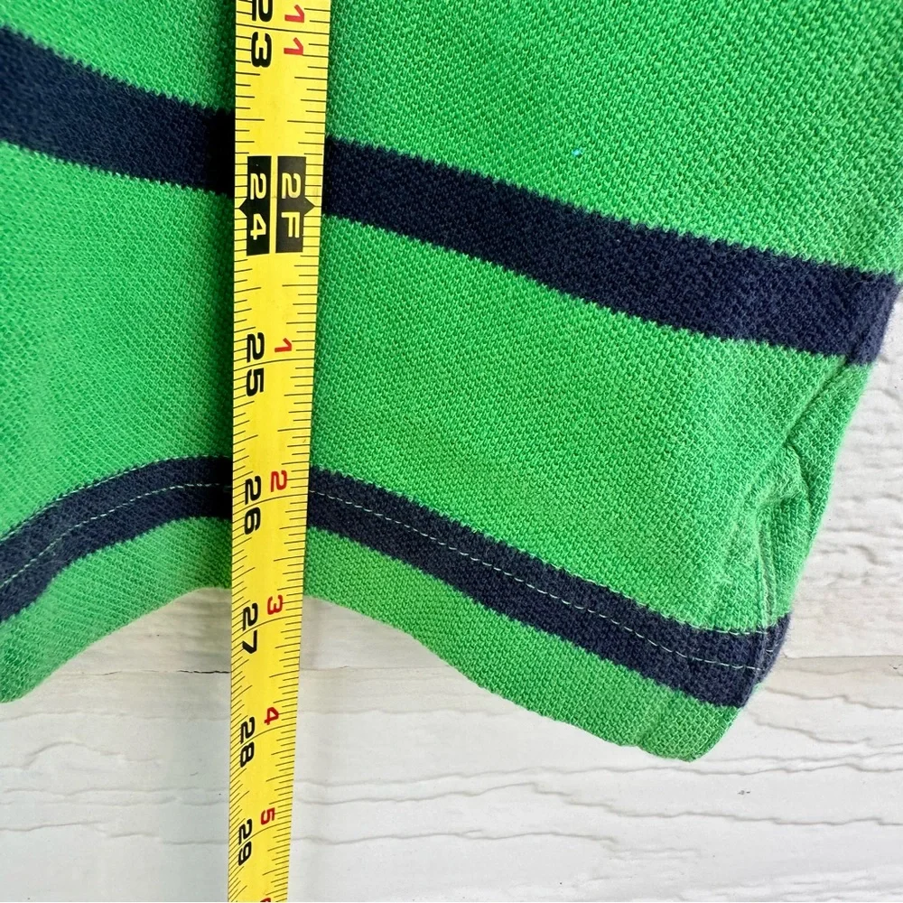 Tommy Hilfiger Green Blue‎ Striped Polo Shirt Relaxed Fit